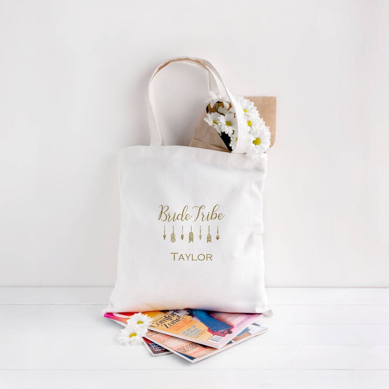 Bride tribe canvas totepersonalized bridesmaid totewedding bag bachelorette partycustom bagbridal totebridesmaid bagbachelorette bag