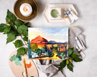 Southwest Desert painting kit/impressionist painting kit/abstract painting kit/adult painting kit/landscape painting