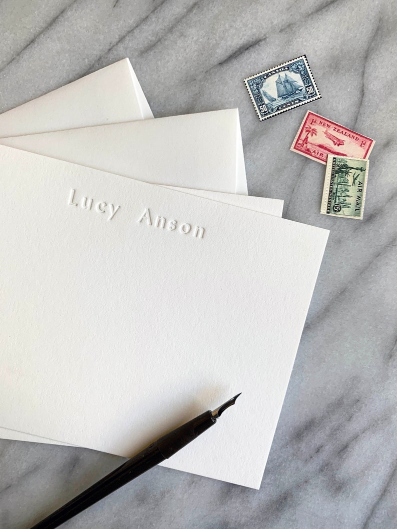 Personalized Letterpress Stationery/custom Letterpress Etsy