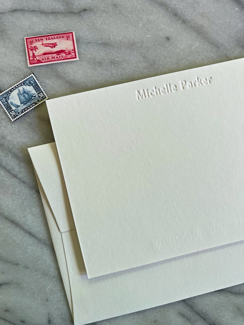 Personalized Letterpress Stationery/custom Letterpress Etsy