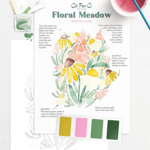 Floral watercolor painting kit/watercolor packet kit/kids crafting kit/adult painting kit/christmas wreath watercolor paint kit