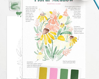Floral watercolor painting kit/watercolor packet kit/kids crafting kit/adult painting kit/christmas wreath watercolor paint kit