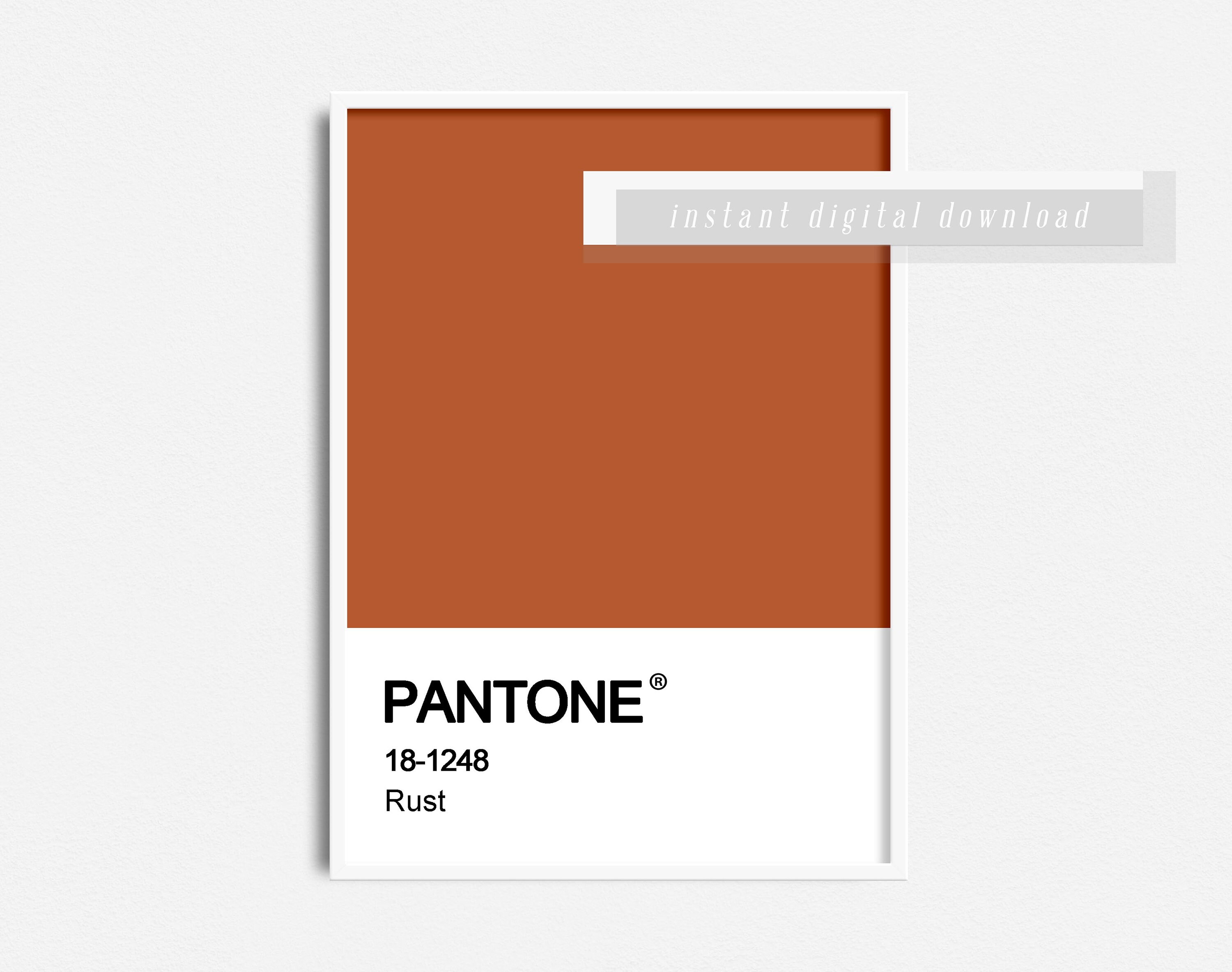 Pantone color print/pantone Rust color naranja rojo del año / | Etsy