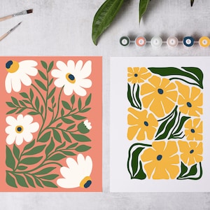 Campo de margaritas pintura por kit de números/regalo del día de las madres/pintura de decoración del hogar de frutas por número/pintura para adultos por kit de números/kit de pintura para adultos