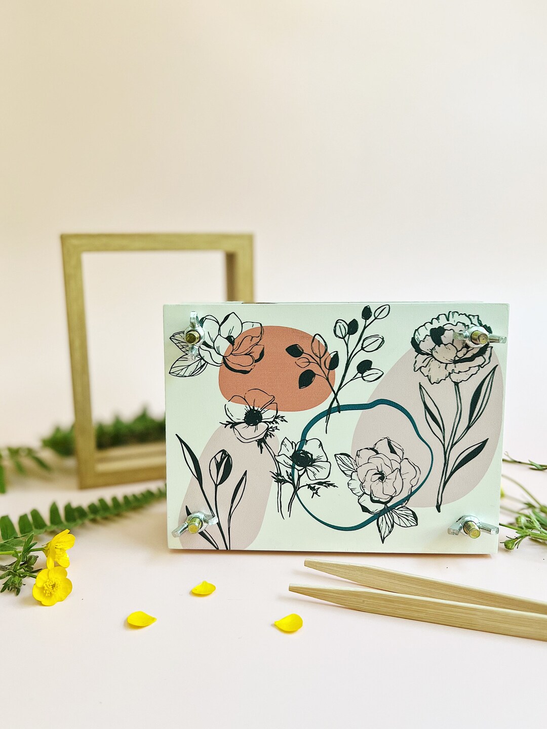 Flower Press and Wooden Floater Frame Kit/ Flower Press Kit/ Pressed