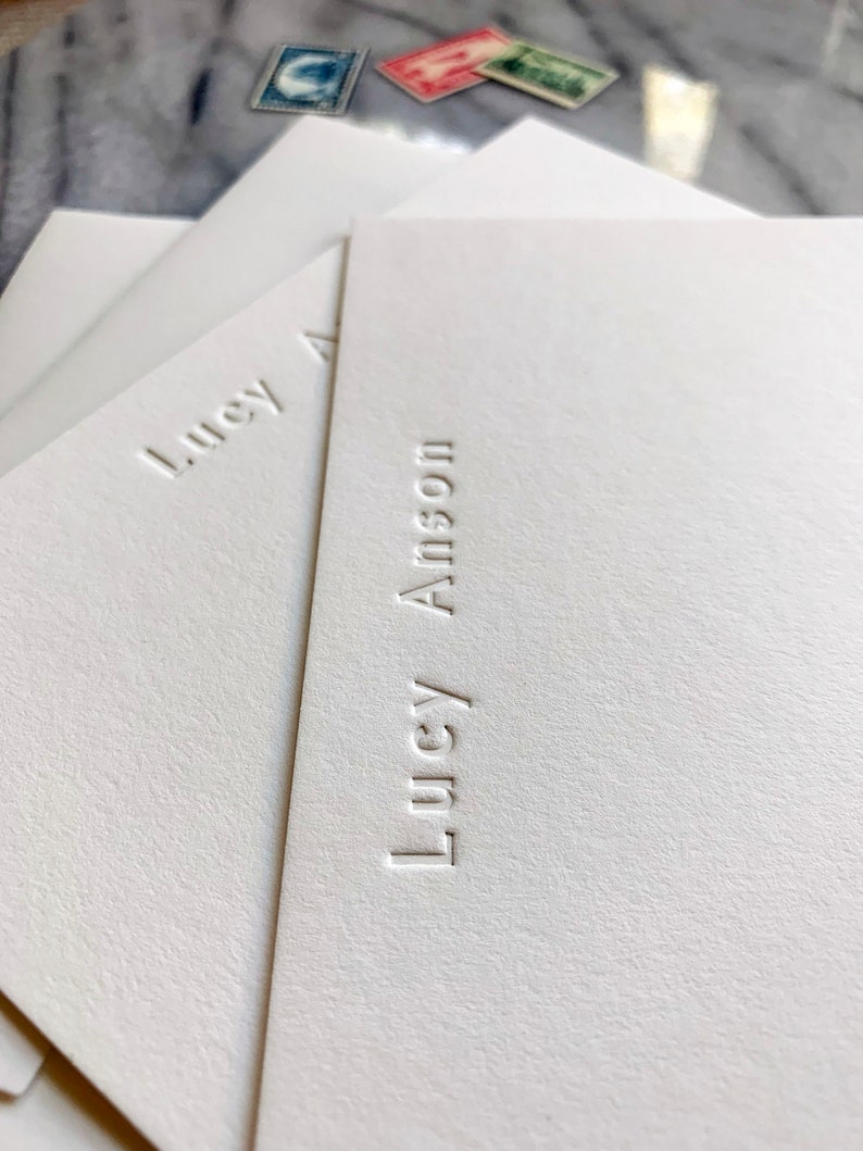 Personalized Letterpress Stationery/custom Letterpress Etsy