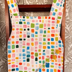 Cross back apron/cotton apron/artists apron/korean style apron/painters apron/ printers apron/ pinafore apron/ apron with pockets Paintbrush Strokes