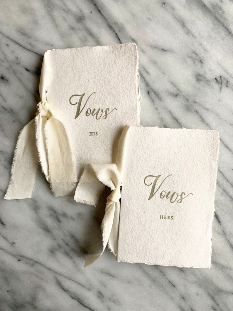 Letterpress vow book/vow books/elegant vow book/letterpress vows/wedding vows/wedding vows keepsake/vows card/vow book/wedding gift image 2