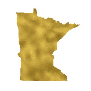 Minnesota gold foil print/ MN state print/ state art/home state print/ home print/ state print/MN art/MN print/ custom state art image 2