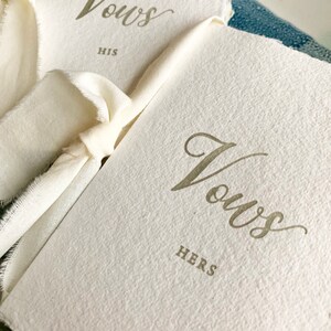 Letterpress vow book/vow books/elegant vow book/letterpress vows/wedding vows/wedding vows keepsake/vows card/vow book/wedding gift image 3