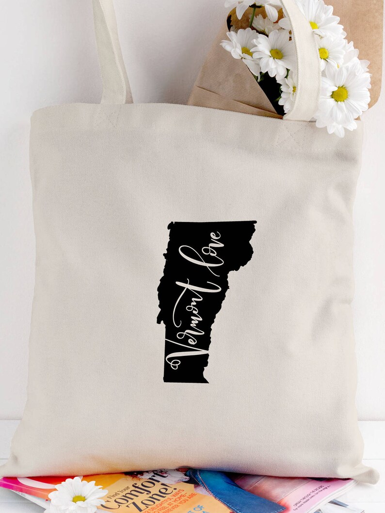 Vermont Bag/custom Tote/wedding Bag/canvas Shopping Etsy