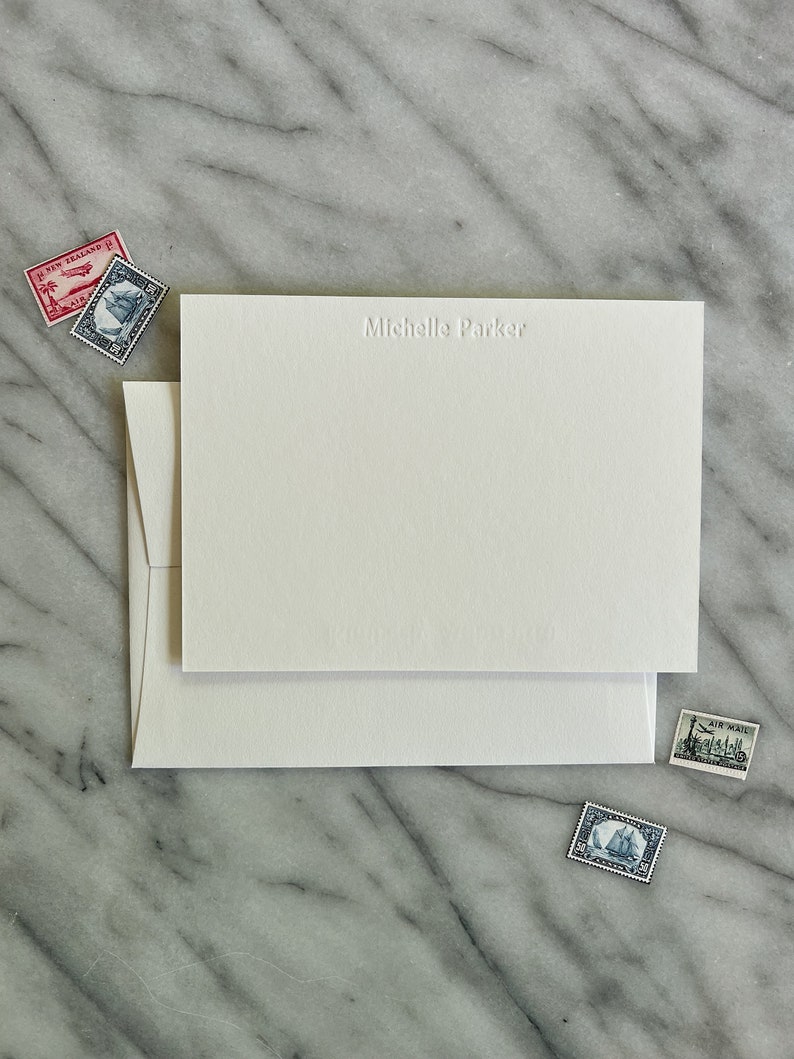 Personalized Letterpress Stationery/custom Letterpress Etsy