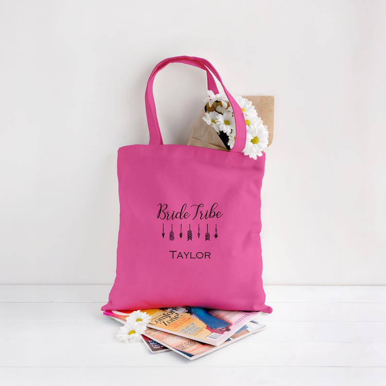 Bride tribe canvas totepersonalized bridesmaid totewedding bag bachelorette partycustom bagbridal totebridesmaid bagbachelorette bag