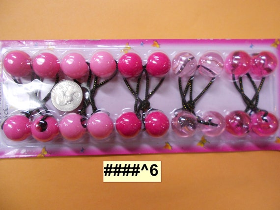 yellow Scrunchies jumbo clear bead hair tie girl Ball Ponytail Holders