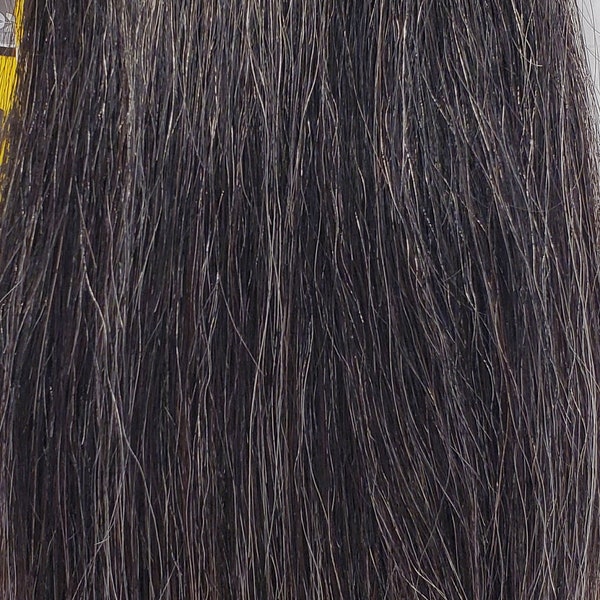 Salt and Pepper  100% human weave hair extension  Straight Track Grey black mix Color # 280