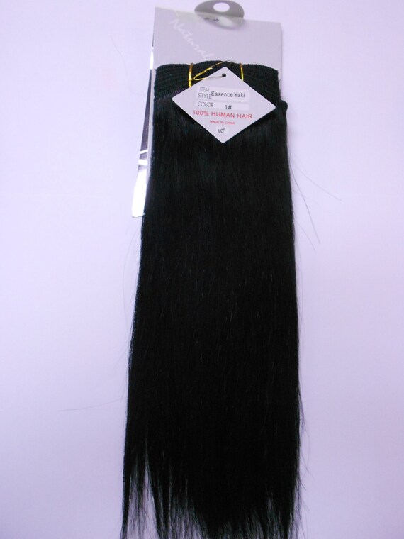 Jet Black Color 1 100 Human Weave Hair Extension Straight Etsy