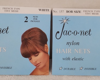 buy 1 get 1 free &quot;  Jac-O-Net Bob FRENCH TINY mesh Hair net #157 nylon hair net with elastic