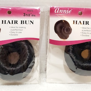 buy 1 get 1 free&quot; synthetic and form nylon mesh form Hair Donut Bun 3 1/2” Dia. black color  ideal for making a perfect bun