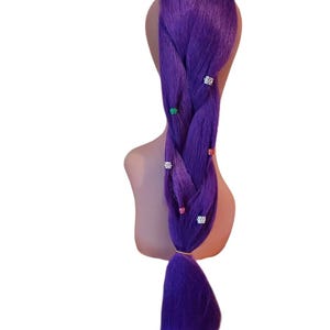 k pop hunter RUMI kanekalon braid hair jumbo fiber for dreadlock doll reroot party hand craft  purple