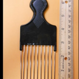 buy 1 get 1 free black color  man woman DETANGLE hair volume  Styling metal Pocket Sized AFRO lift Comb wig  pik Pick Pic