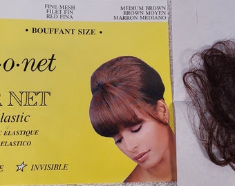 buy 1 get 1 free   Jac-O-Net  # 255  Bouffant size  Invisible retro thin fine mesh  Hair Net with elastic