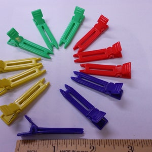 buy 1 get 1 free  Plastic Double Prong Hair Clips Non-Slip Grip Alligator Clips Hair Clip Bows  Strong Spring