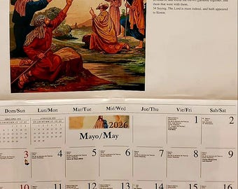 bible verses  calendario/calendar Spanish/English Bilingual bible verses Cristiana Christian catholic catolica  wal calendar 2026