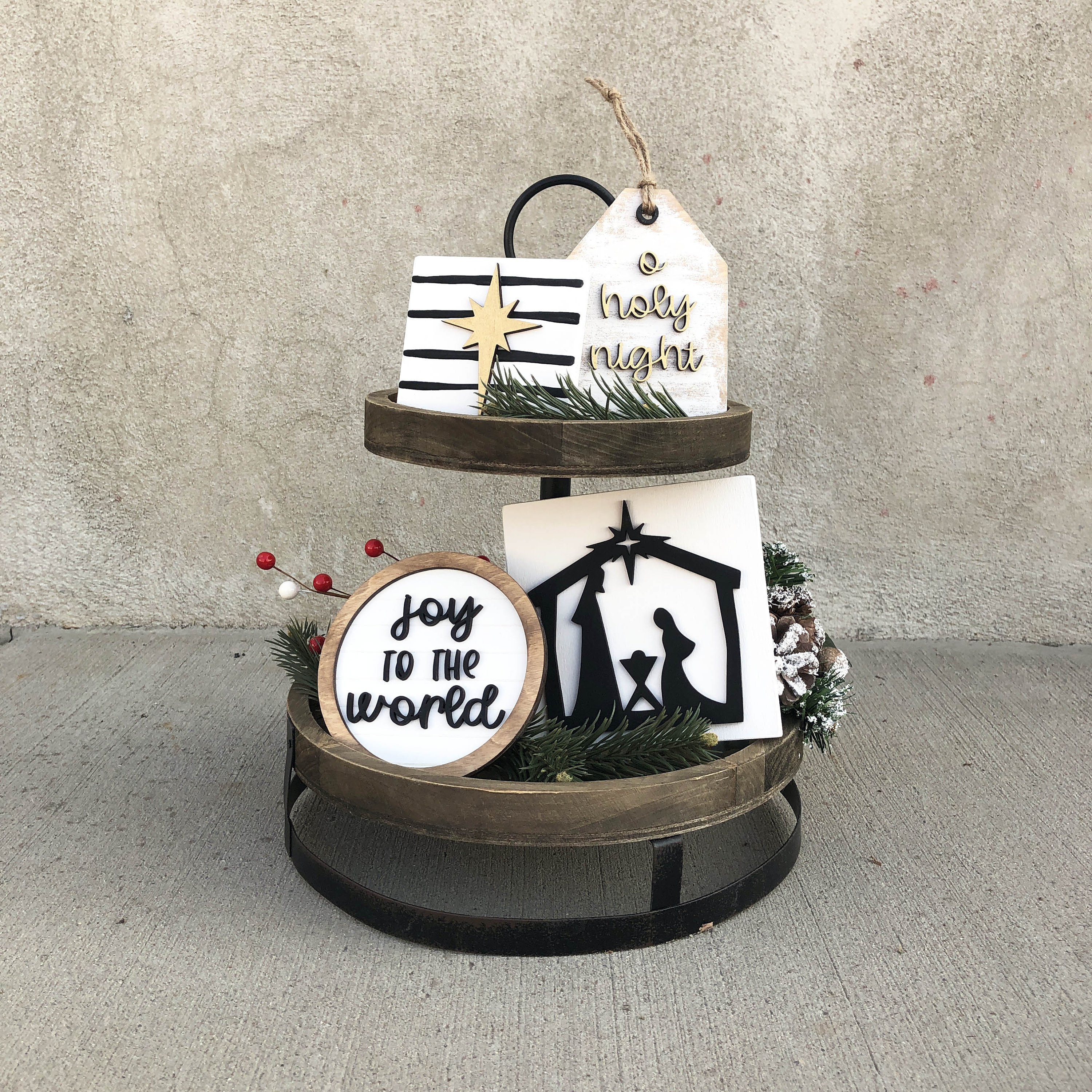 Download Christmas Tiered Tray Set Christmas Tiered Tray Bundle Mini Etsy