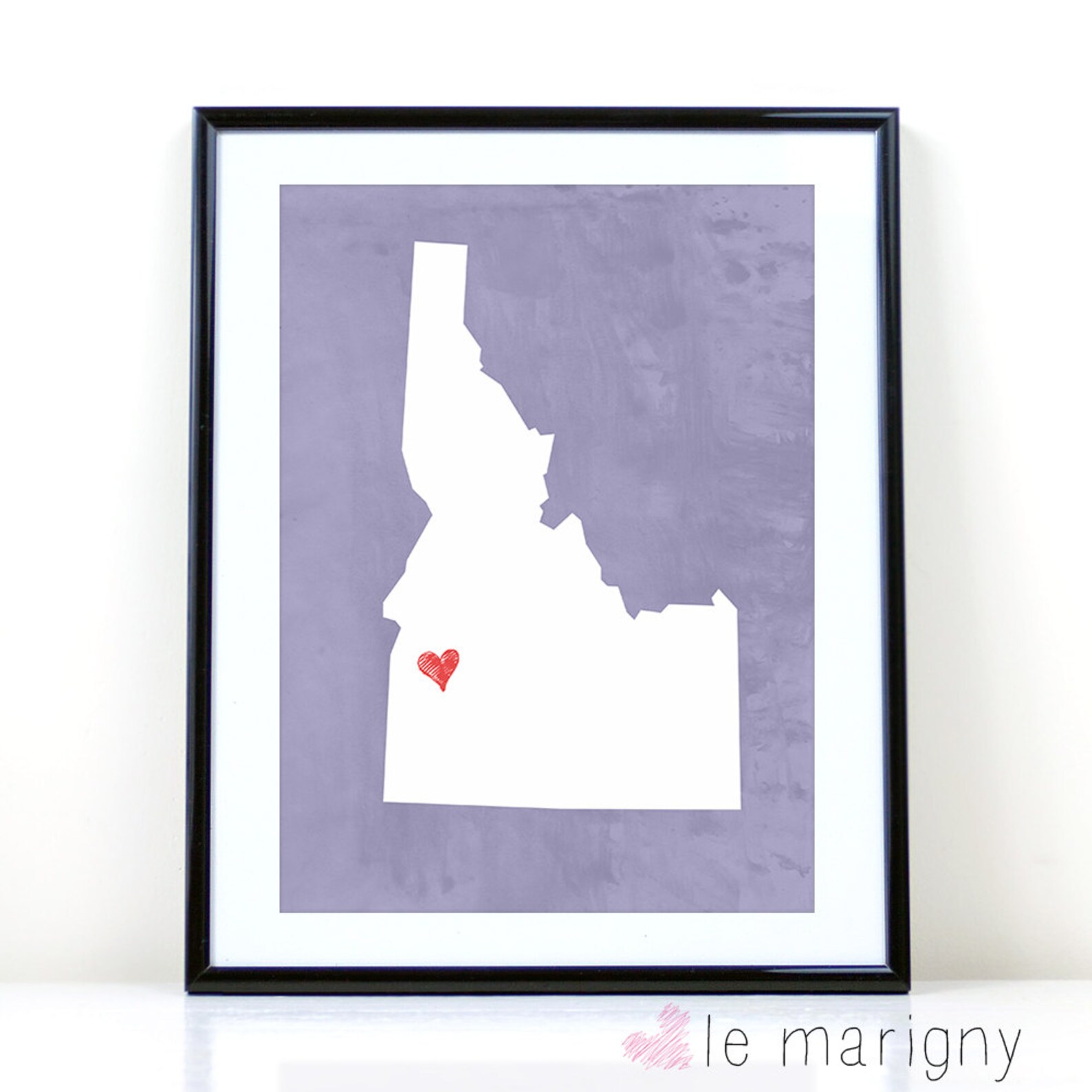 Idaho Art Print Idaho State Print Wall Art Personalized Etsy