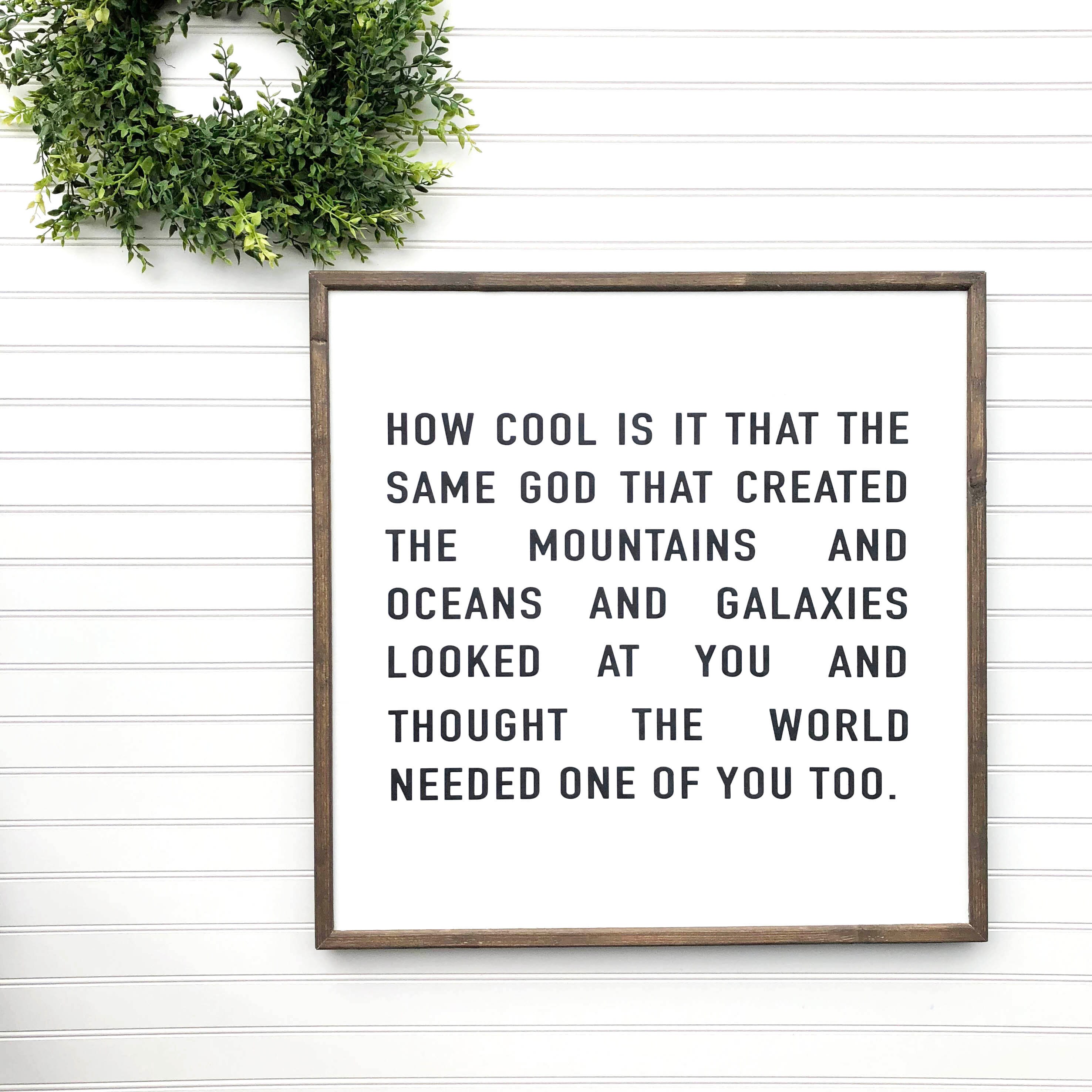 How cool is it that the same god that created the mountains etsy