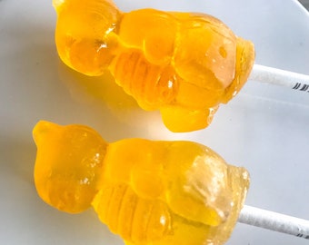 Honey lollipops,suckers,wedding favor,honey wedding favor,honey baby shower,bee party,honey dippers, winnie the pooh,raw honey,bear, honey,
