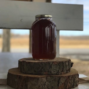 Raw honey,bulk honey,pure honey, unfiltered honey, local honey, glass, wildflower honey, Kozy kabin image 5