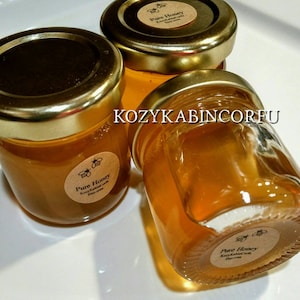 honey filled jars,raw honey,honey favors,bee party, wedding favors, bridal shower favors, baby shower favors,local honey,winnie the pooh