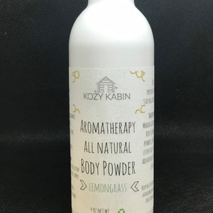 Natural Body powder,talc free,corn free,essential oils,aromatherapy,natural deodorant,baby powder,powder puff,vegan body powder, bath powder image 4
