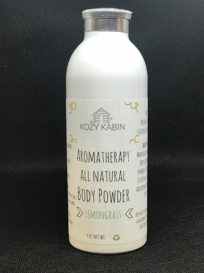 Natural Body powder,talc free,corn free,essential oils,aromatherapy,natural deodorant,baby powder,powder puff,vegan body powder, bath powder image 4