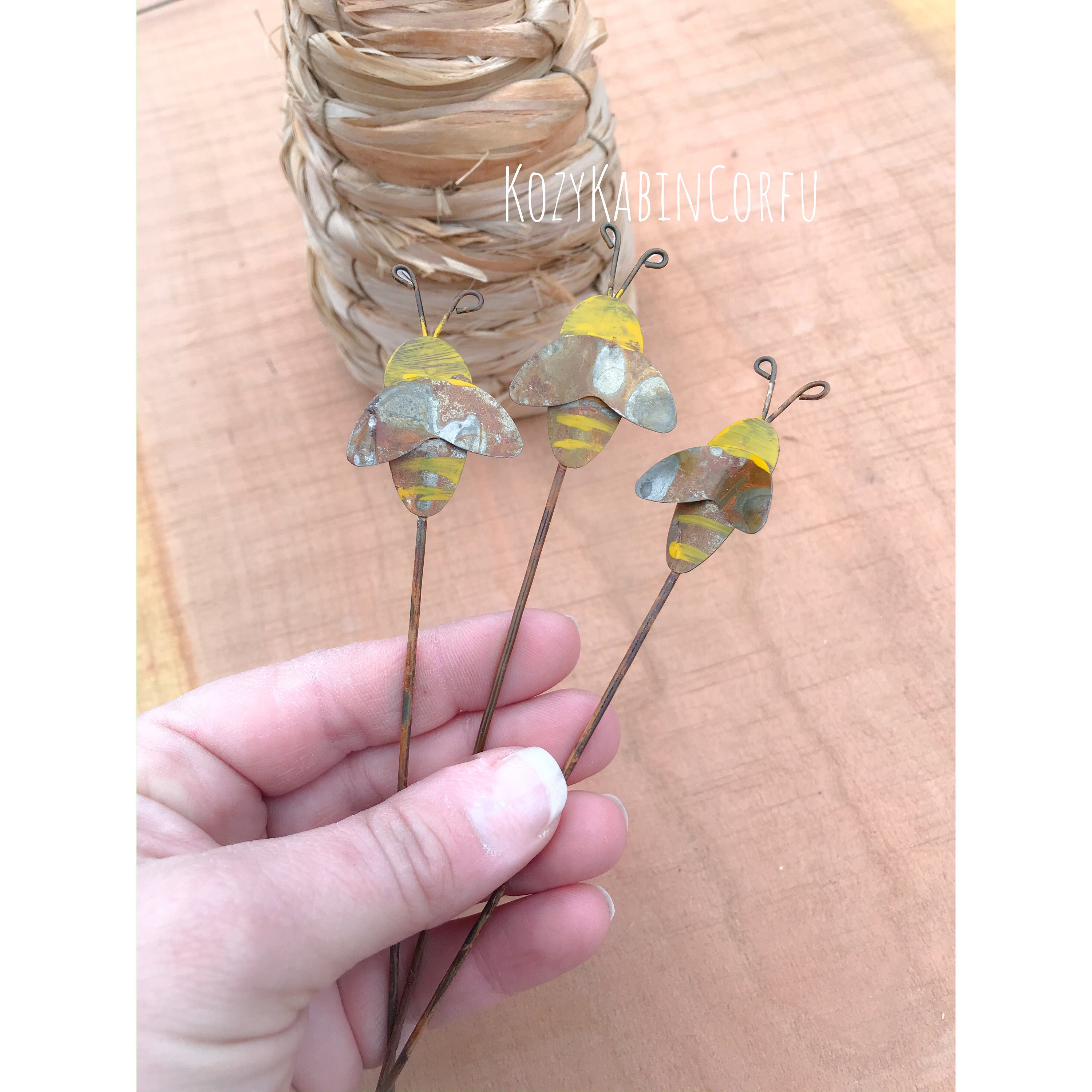 3 tin beesbee decorbee centerpiecehoney bee bee partybee baby showerhoney favor bee suppliesbumble bee partybee gender reveal