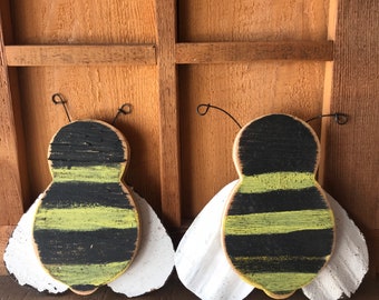 Bee decoration, bee hive, sign, wood bee, primitive decor, fall,spring decor, porch decor,