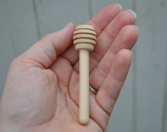 2/10Pcs Mini 8cm Wooden Jam Honey Dipper Wood Stirring Rod Stick Syrup Spoons JT 