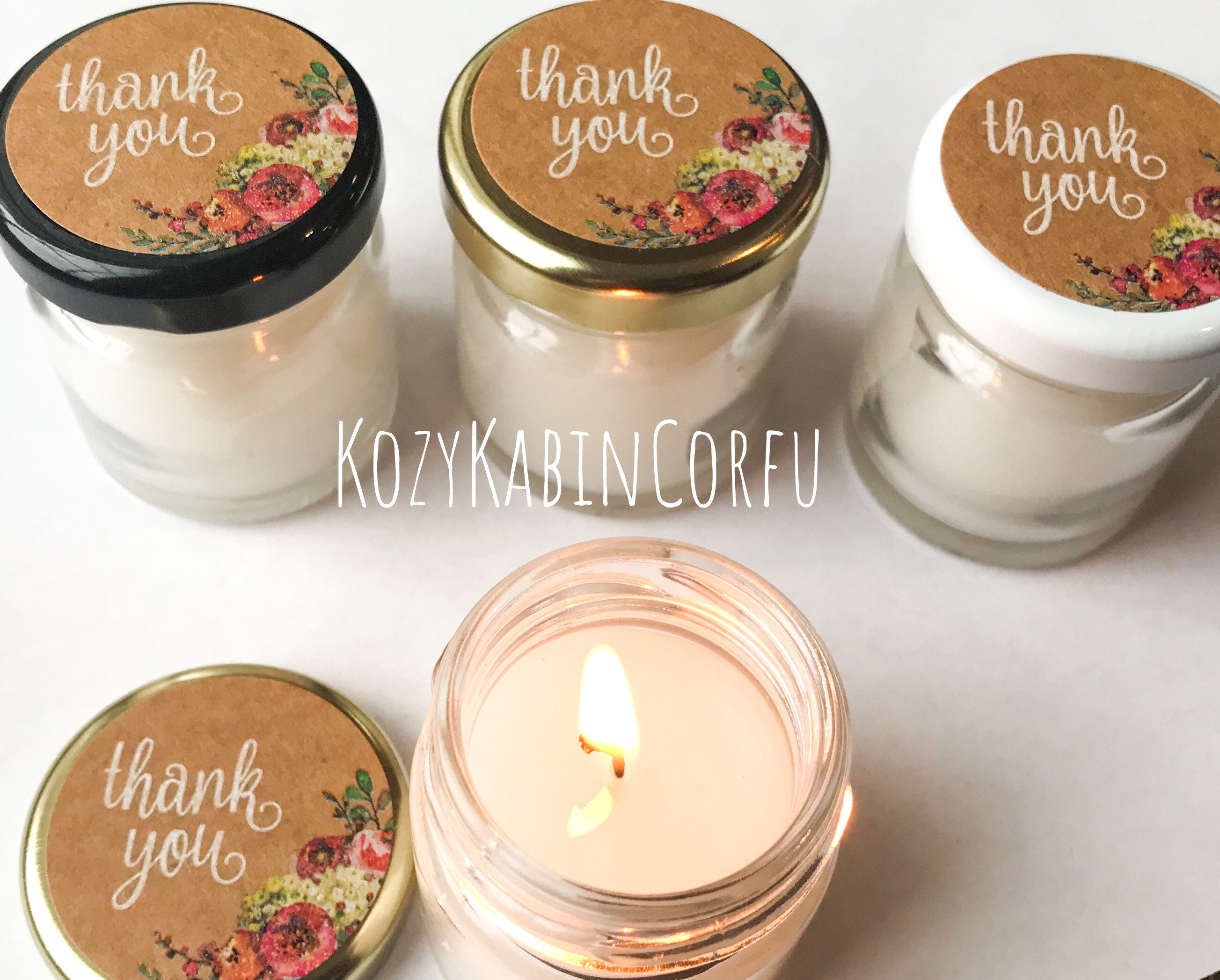 Mini candles on sale wedding favours