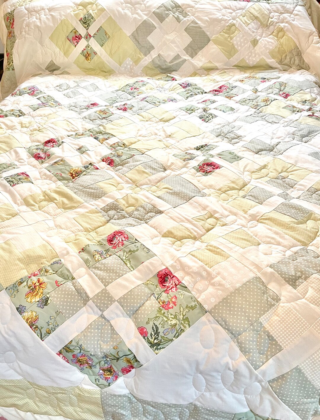 Farm House Country Cottage Quilt Pastel Quilt Homestead Etsy
