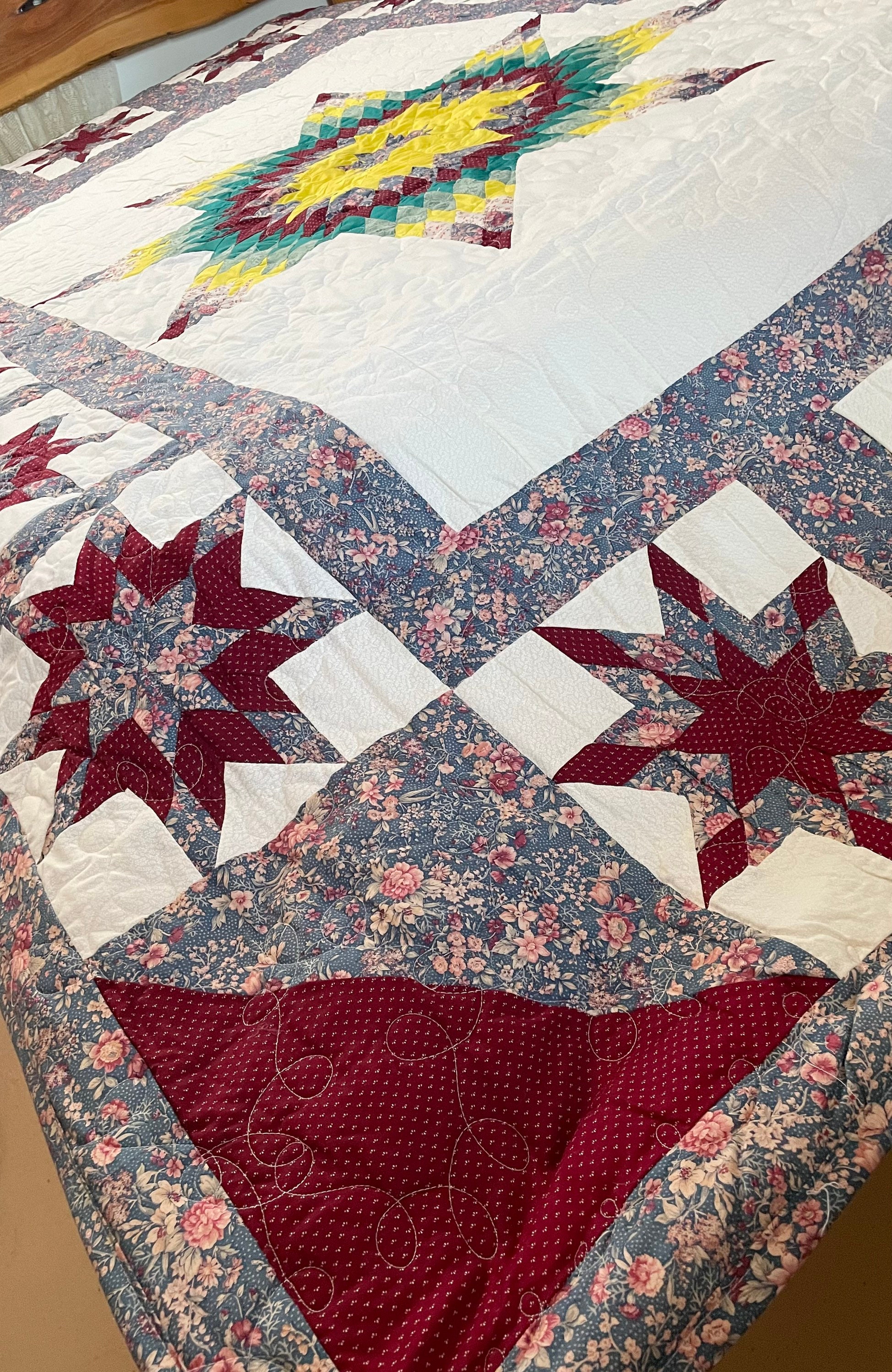 Arkansas Star Quilt, Star Quilt, Yellow Star Quilt, Arkansas, Vintage