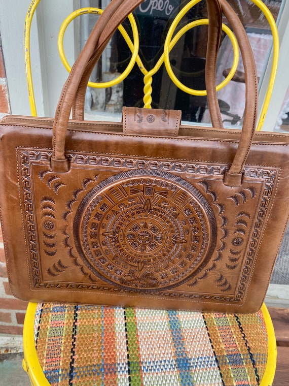 hand tooled leather bag. - image 2