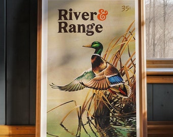 Retro Mallard Art Print: Vintage Hunting Wall Decor (11x17 inches)