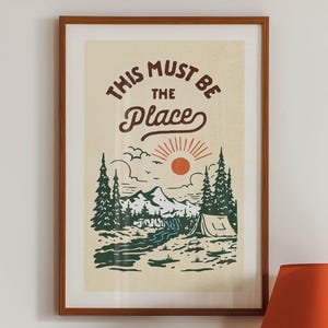Retro Outdoors Art Print Camping Poster Outdoorsy Gift for Friend Camping Wall Art Camper Wall Decor Wilderness Artwork