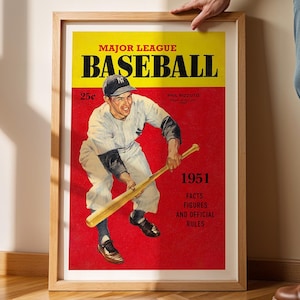 Retro Baseball Print Old Time Baseball Art Poster Sports Wall Art Home Sports Decor Vintage Baseball Gift for Baseball Lover