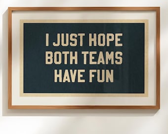 Both Teams Print: Retro Sports Wall Art, Athletics Poster