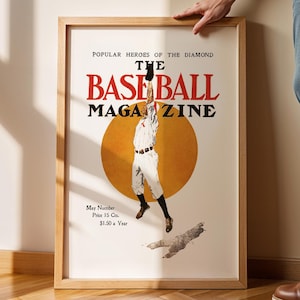 Old Time Baseball Art Print Retro Baseball Poster Vintage Sports Fan Gift Baseball Decor Home Office Sports Wall Art Gift
