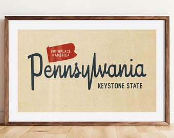 Retro Pennsylvania Poster: Keystone State Reisedruck