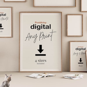 PostArtsy Digital Download | Any 1 Print from our shop | Includes 4 Sizes | Digital Art Files | PRINTABLE ART | Wall Art Decor