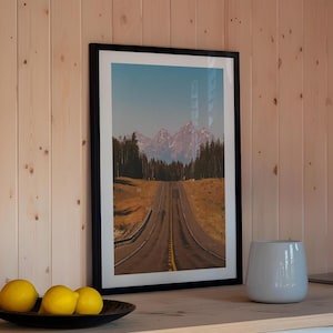 Instantané de voyage impression Wyoming Wyoming Art décoration murale Grand Teton Wyoming Art mural cadeau pour voyageur en plein air US paysage rustique